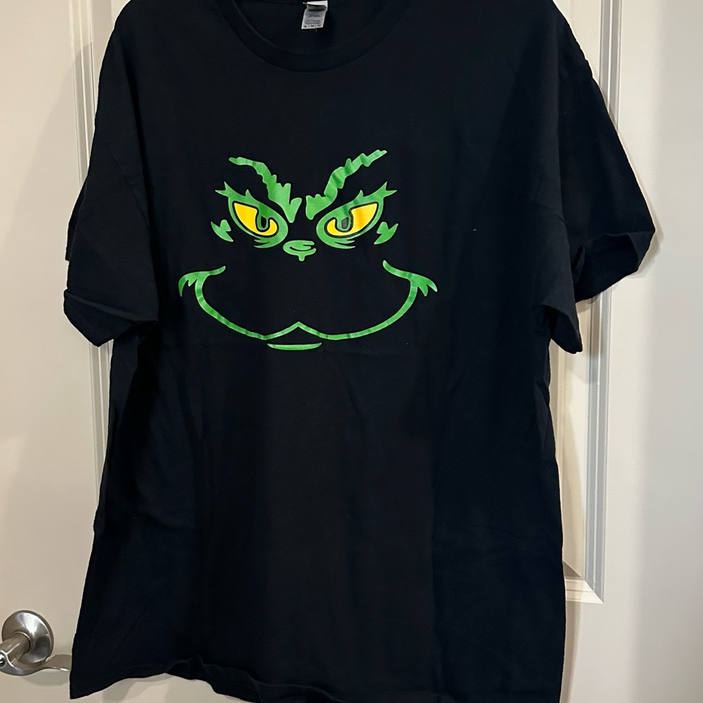 Vintage Black and Green Grinch Pixelated Jersey Shirt
